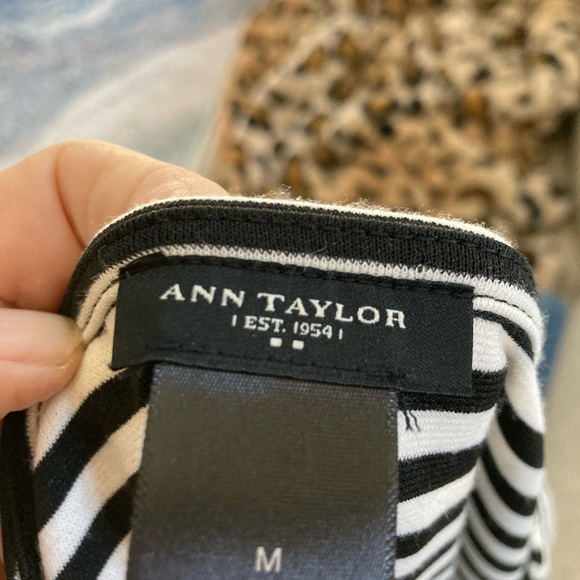 Anne Taylor very cute peplum knit top. Size M. Great condition! - Picture 3 of 5